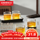 金灶（KAMJOVE）茶杯玻璃茶杯品茗杯耐熱玻璃杯 家用辦公室喝茶杯泡茶杯小茶杯 K-106/4個(gè)裝120毫升