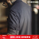 馬登工裝 美式復古玉米粒格子襯衫翻領(lǐng)純色松弛感休閑長(cháng)袖襯衣男秋 深灰色 L