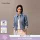 Calvin KleinJeans25春秋女士美式潮流復古ck翻卷袖口純棉潮殼牛仔夾克外套