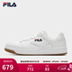 FILA 斐樂(lè )官方男鞋FX-100 摩登板鞋時(shí)尚休閑鞋運動(dòng)鞋 杰出白-BW 40.5