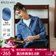 Olrain歐芮兒法式牛仔襯衫外套女春季新款寬松慵懶休閑上衣 牛仔藍 S