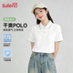 班尼路（Baleno）珠地撞色POLO衫女2026夏季新款休閑百搭純色正肩短袖寬松大碼上衣