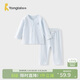 童泰（TONGTAI）寶寶睡衣夏季純棉套裝女童家居服男童空調服上衣褲子藍色90cm