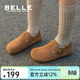 百麗童鞋女童勃肯鞋2025春季新款時(shí)尚單鞋兒童兩穿寶寶皮鞋砂礫駝35
