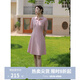 獨束【長(cháng)短可選】大碼女裝POLO領(lǐng)連衣裙夏新款微胖mm遮肉顯瘦 粉色 L