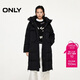 ONLY 2025冬季90白鴨絨三防連帽保暖中長(cháng)款羽絨服女|125412021