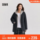 森馬（Semir）外套女中長(cháng)款西裝領(lǐng)通勤寬松2024冬含羊毛雙面呢夾克109724108021