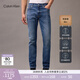 Calvin KleinJeans25春秋男士美式潮流休閑通勤ck修身藍色洗水顯瘦微彈牛仔褲