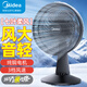 美的（Midea）臺式電風(fēng)扇七葉柔風(fēng)輕音臥室宿舍廣角遠距交流定頻臺扇辦公室桌面節能省電搖頭小型電扇 FGAU30D