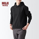 MUJI MUJI 男女通用 雙層編織里起毛 套頭衛衣男式女式無(wú)性別ABR06A1A 黑色 XXS-XS