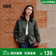森馬（Semir）復古巴恩風(fēng)外套女短款寬松上衣秋純棉燈芯絨翻領(lǐng)夾克101524108016