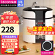 樂(lè )創(chuàng  )（lecon）迷你電壓力鍋 電飯煲2L智能可預約小型大容量飯店電飯鍋食堂用商用 學(xué)生宿舍小電飯煲高壓鍋 白色2L+密封圈*1