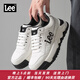 Lee男鞋時(shí)尚潮流印花小白鞋百搭高級感板鞋男士?jì)仍龈咝蓍e舒適運動(dòng)鞋 黑白 41 【偏大/請拍小一碼】
