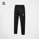 卡爾美（KELME）直筒運動(dòng)長(cháng)褲兒童針織純色休閑衛褲男童運動(dòng)褲中大童足球褲子 黑色 150
