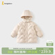 童泰（TONGTAI）女寶寶羽絨服外套冬季兒童衣服女童連帽中長(cháng)款鴨絨服咖色100cm