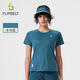 飛比特【銀離子T】女士短袖夏季半袖透氣運動(dòng)休閑健身上衣跑步 冰河藍 M