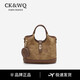 CK&WQ包包女款今年新款斜挎包復古時(shí)尚刺繡輕奢高級感單肩手提包 棕色