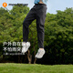 moodytiger兒童褲子拒水耐磨男童長(cháng)褲彈力寬松高彈女童長(cháng)褲戶(hù)外防蚊褲 炭黑色 150 cm