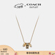 蔻馳（COACH）【禮物】奧萊女士項鏈高級感時(shí)尚百搭飾品禮物 經(jīng)典標志RONDELL項鏈 金色/黑色