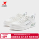 特步（XTEP）【門(mén)店同款】裂變板鞋女舒適耐磨休閑鞋學(xué)生百搭小白鞋女鞋 帆白/青石灰 37