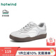 熱風(fēng)（Hotwind）銀色德訓鞋女款2026年春季新款百搭平底休閑鞋輕便軟底女鞋子