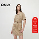 ONLY夏季休閑百搭POLO領(lǐng)高腰顯瘦短裙連衣裙女|124207106 C63 鵜鶘沙色 M (165) 84A