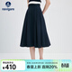 Navigare意大利小帆船薄款半身裙女士25夏季新款時(shí)尚百搭裙子通勤防曬長(cháng)裙 海軍藍 M