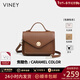 viney新款包包女包大容量斜挎包牛皮單肩包生日新年禮物送女友老婆 【焦糖色】高檔實(shí)用洋氣休閑大包 輕奢時(shí)尚品牌百搭手提包