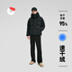 保姆鵝 【95速干絨】男士羽絨服短款加厚連帽防風(fēng)保暖外套冬裝[NG2771] 炭黑 XL /180/100A