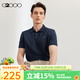 G2000【棉質(zhì)混紡】男裝2025春秋商場(chǎng)印花親膚短袖Polo衫 精致刺繡款-深靛藍 XL /2L