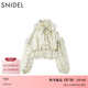 SNIDEL2025秋冬新品甜美荷葉邊露肩壓褶蝴蝶結系帶襯衫SWFB255028 花朵圖案 均碼 (F)