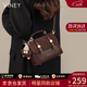 viney品牌牛皮單肩包包女包輕奢斜挎包生日三八38女神節禮物老婆 【咖啡色】3.8節送媽媽實(shí)用高檔小方包 時(shí)尚百搭休閑洋氣小眾手提包