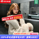 MSJ雙面羊絨大衣女2025狐貍毛領(lǐng)高級感雙面大衣100%羊毛 椰奶白 S 105-115