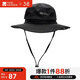 牧高笛（MOBIGARDEN）戶(hù)外防潑水防曬帽子遮陽(yáng)帽登山帽釣魚(yú)漁夫帽 NX20108003 鋼琴黑