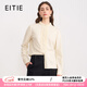 愛(ài)特愛(ài)（EITIE）復古花邊高級感立領(lǐng)純色顯瘦襯衫上衣秋冬新款襯衣女D2509903 珍珠白11 S (155)