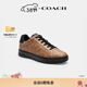 蔻馳（COACH）【男女同款】男士男鞋經(jīng)典標志HIGH LINE運動(dòng)鞋商務(wù)休閑鞋禮物 卡其色/黑色 40