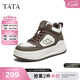 他她（TATA）女鞋秋冬款板鞋運動(dòng)時(shí)尚休閑鞋厚底百搭鞋子SWA01DD5 棕/白 36