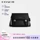 蔻馳（COACH）【品牌直供】男士RACER中號單肩斜挎包黑色 CT716 新年禮物