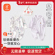 貝瑞加（Babyprints）新生兒連體衣2件裝嬰兒長(cháng)袖純棉四季內衣初生寶寶護肚爬服 紫52