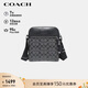蔻馳（COACH）【品牌直供】男士HOUSTON小號單肩斜挎包黑灰色4010禮物