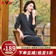 雅鹿媽媽女裝2026春季新款洋氣休閑套裝洋氣中老年女裝母親節禮物實(shí)用 深灰色 2XL (175)