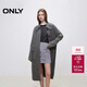 ONLY 2025秋季慵懶風(fēng)口袋翻領(lǐng)螺紋長(cháng)款開(kāi)衫針織衫女|12533B020