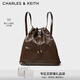 CHARLES&KEITH柔軟單肩流浪包水桶包雙肩包女包生日禮物CK2-10151393