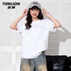 唐獅（TonLion）短袖t恤女裝涼感7A抗菌運動(dòng)速干上衣服寬松顯瘦透氣夏季新款半袖