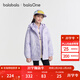 巴拉巴拉童裝兒童棉服女童外套兩件套2025新款秋冬裝防潑水衣服保暖棉衣甜 白紫色調00317 130