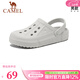 駱駝（CAMEL）洞洞鞋涼拖沙灘鞋男女情侶款漂流鞋 A122533037，灰色，男 40