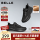 百麗（Belle）男士厚底增高休閑健步運動(dòng)鞋冬季戶(hù)外跑步鞋A2048CM5預售 黑色-絨里 42 (260mm)