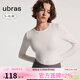 ubras【升級小奶皮肌底衣】修身打底女裝保暖打底衫內搭親膚顯瘦上衣 圓領(lǐng)-純白色 M
