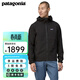 巴塔哥尼亞（Patagonia）男士抓絨衣連帽衫 R1保暖透氣夾克抓絨衫 TechFace Hoody 83578 BLK M 175/180(CM) 68/79(KG)