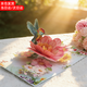 泓述3d立體生日賀卡蜂鳥(niǎo)花精美紀念精致折疊高級感手工禮物節日祝福母親節卡片送媽媽老師 蜂鳥(niǎo)花